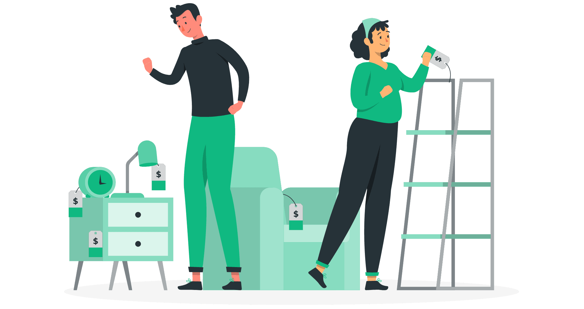 Furniture delivery illustration