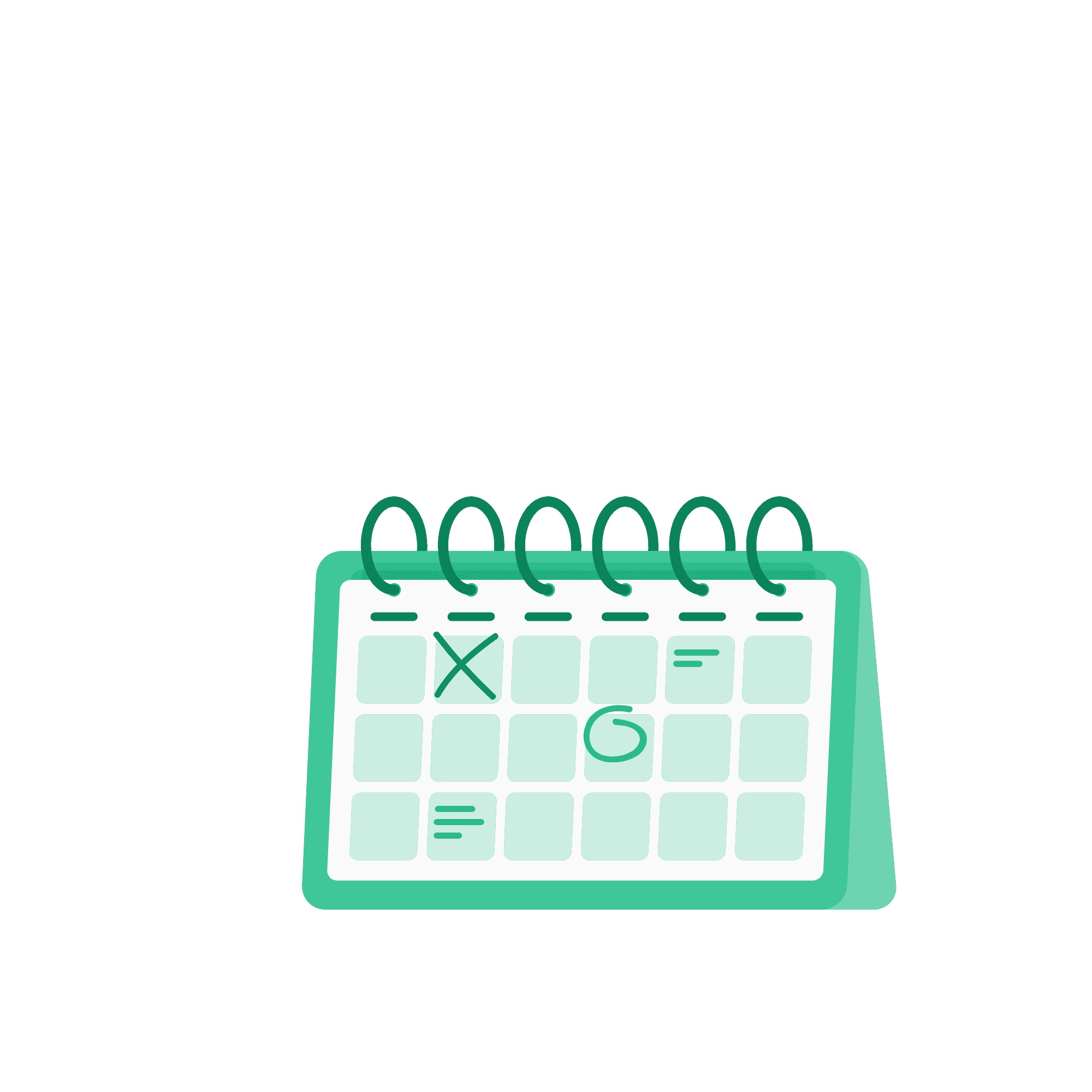 Calendar scheduling illustration